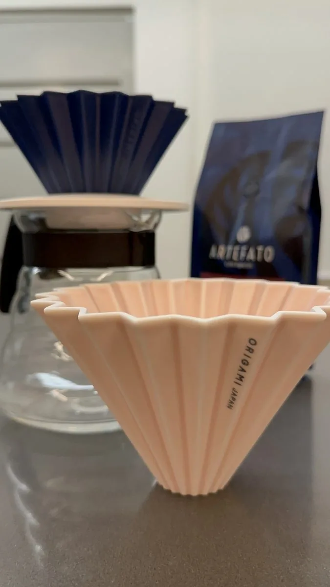Coador Origami para preparo de café especial